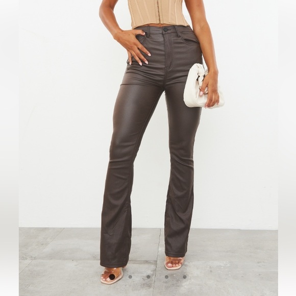 Chocolate coated denim flares 💝 - Picture 2 of 4